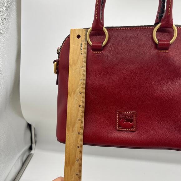 Dooney & Bourke Florentine Leather Domed Purse Red Color Handbags - Picture 8 of 16